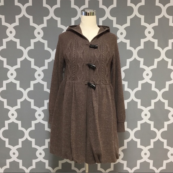 Free People Jackets & Blazers - Free People Lambswool Cable Knit Hooded Coat :10:K